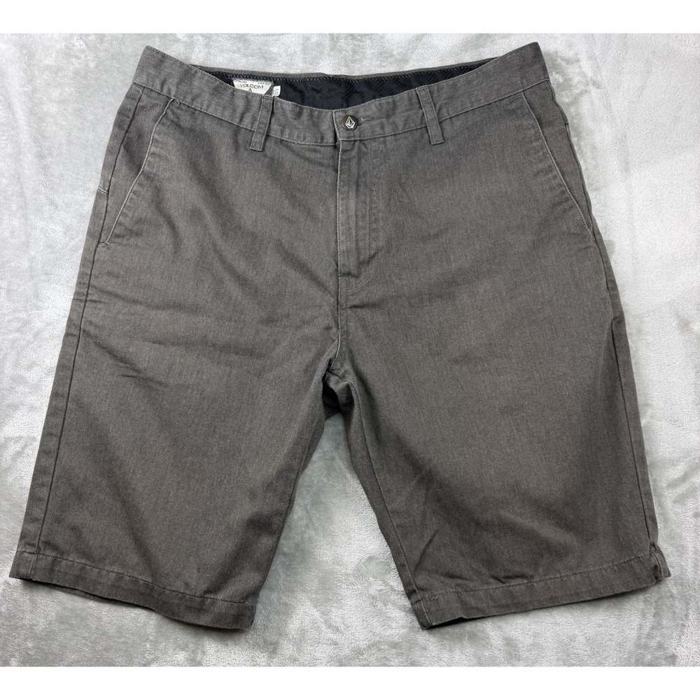 Volcom Shorts Men's Size 33 Cotton Brown Chino Skater Streetwear Casual Skate